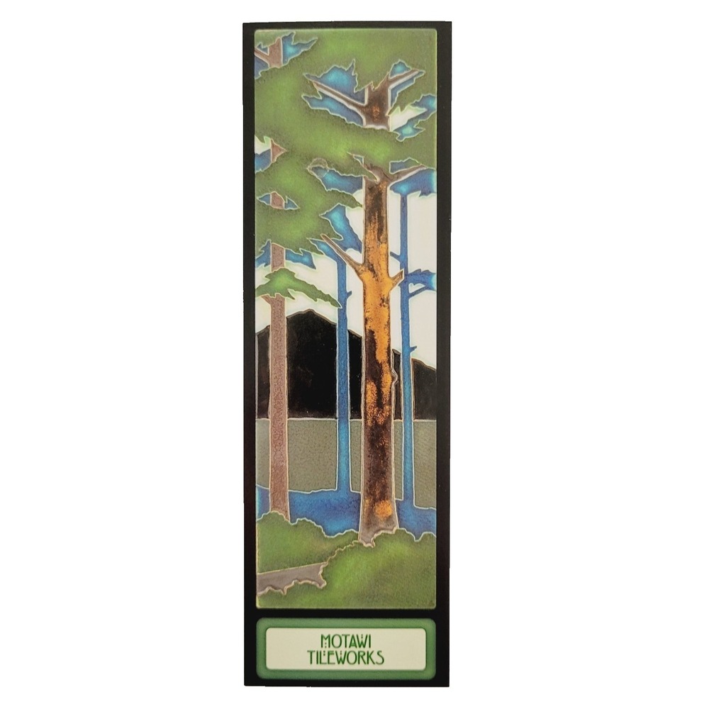 Pine Landscape Bookmark 2008 Pomegranate Motawi Tileworks tree forest woods tile